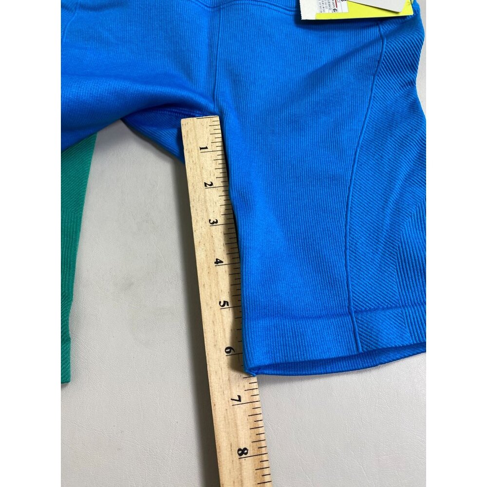 Bundle NEW All In Motion High Rise 6" Bike Shorts Green Blue size XS Pickleball - Picture 5 of 11